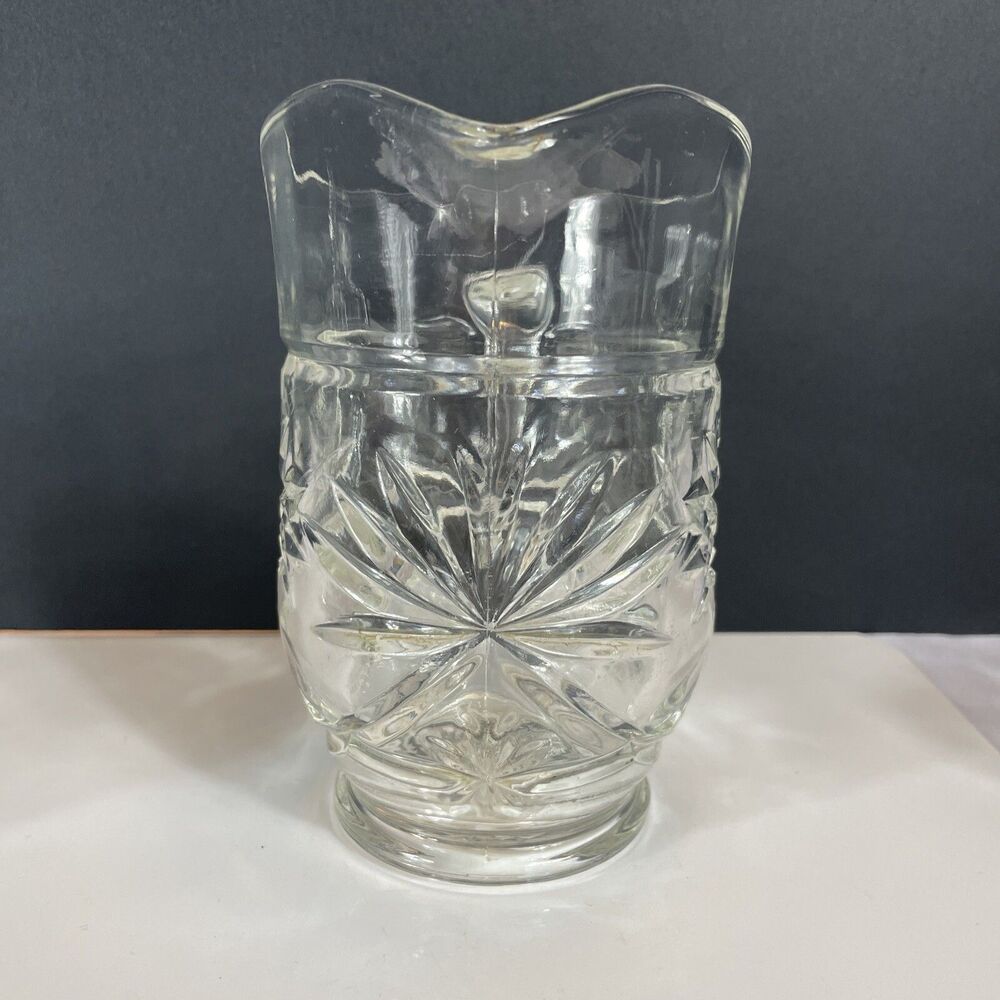 Anchor Hocking Prescut Star of David Creamers & Sugar Bowl Lid Vtg MCM - Picture 4 of 16